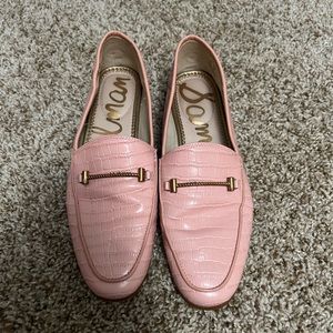Pink leather Sam Edelman loafers. Size 8.